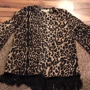 Cheetah print kimono